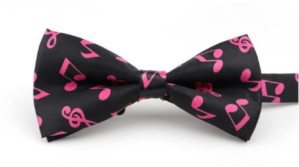 Stoff Fliege schwarz Noten bow tie